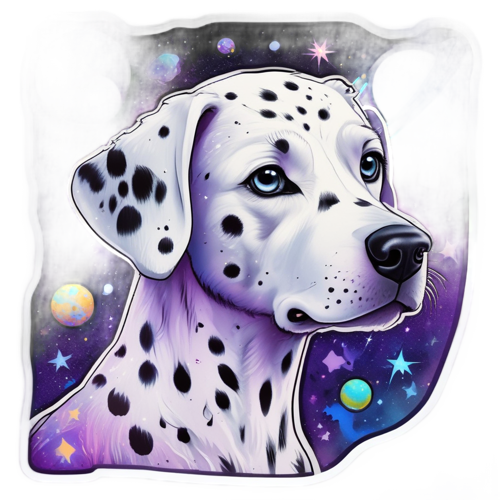 Galactic Dalmatian Dreamer — dogs stickers
