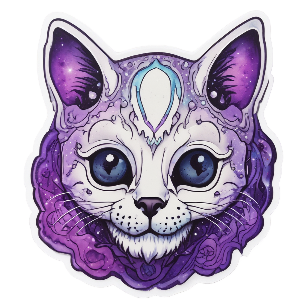 Galactic Gazing Skull — galaxy stickers