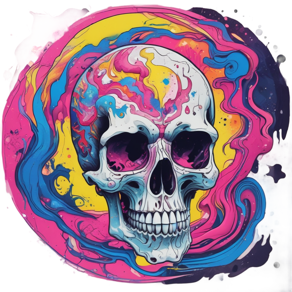 Galactic Nebula Wanderer — mystical skull stickers