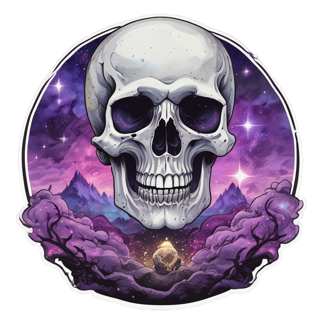 Galactic Reaper Cosmos Time — reaper skull stickers
