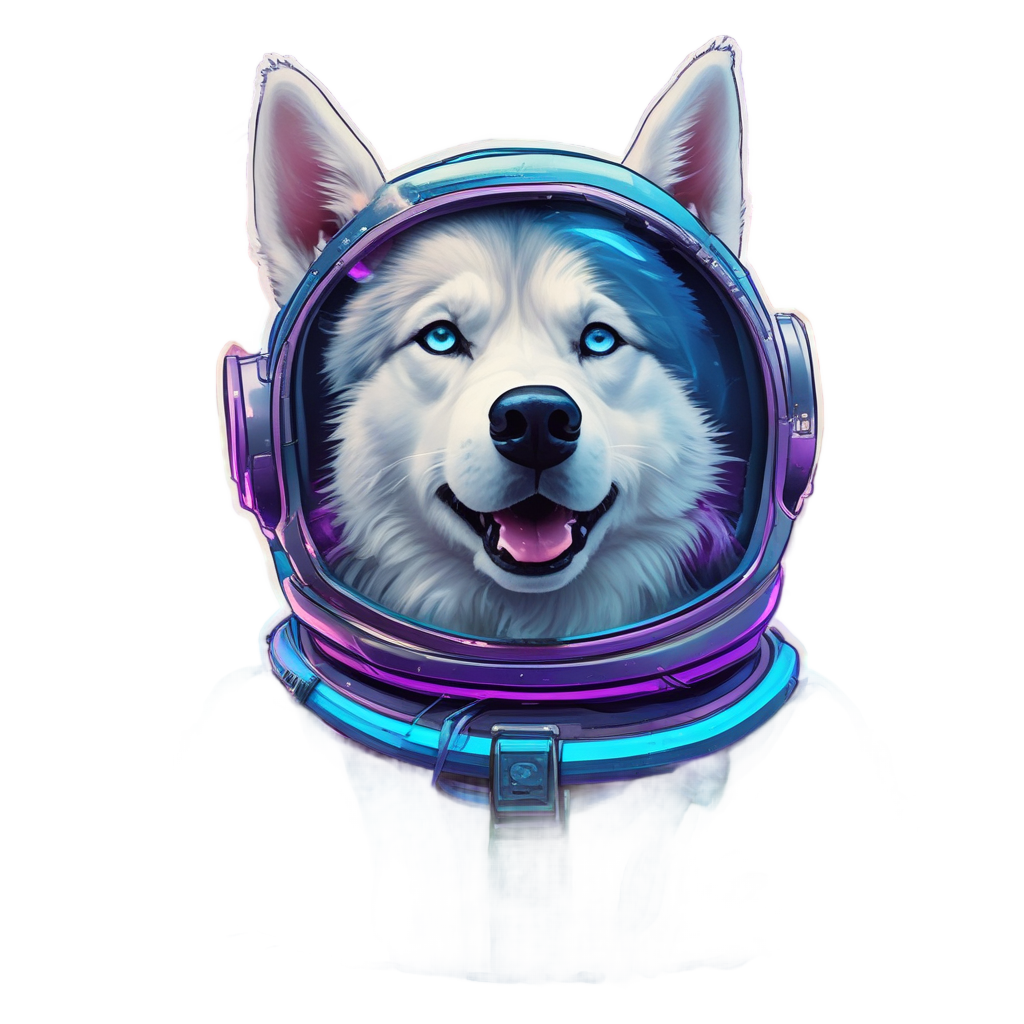 Galactic Space Husky — dogs stickers