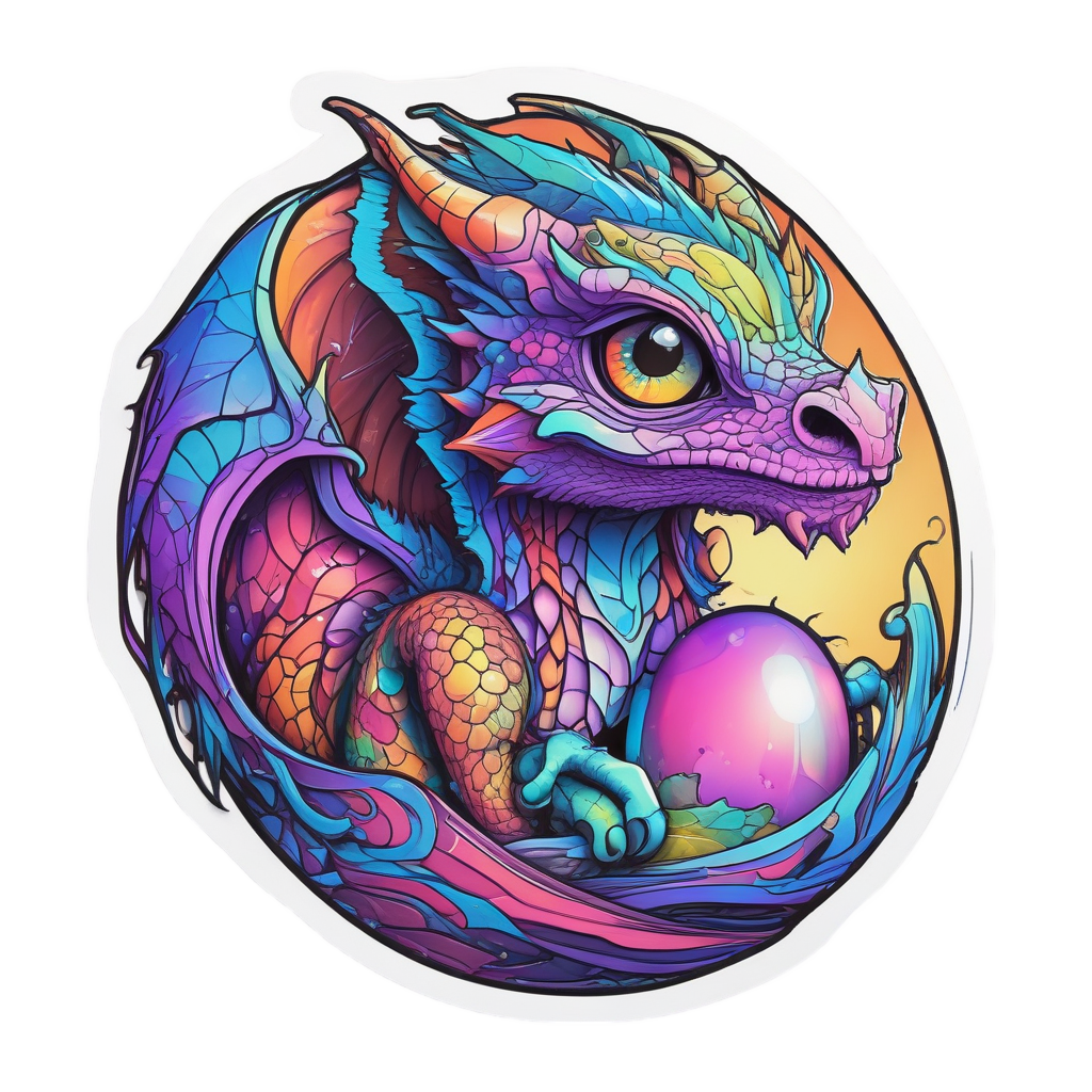 Galaxy Dragon Hatchling — celestial stickers