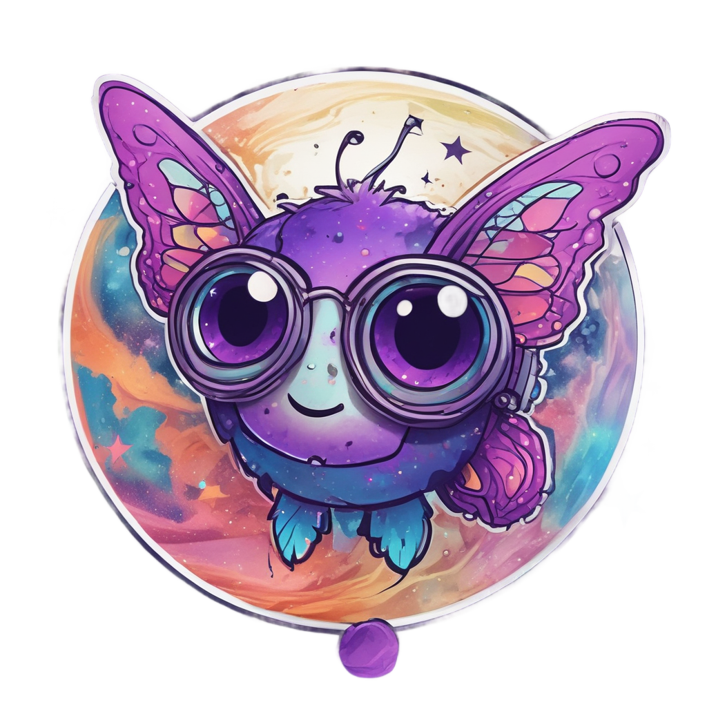 Galaxy Explorer Fly — shimmer y2k stickers