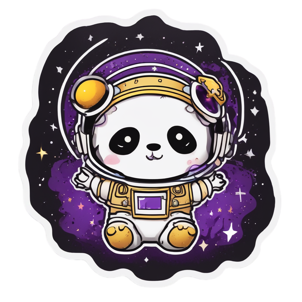 Galaxy Star Panda — kawaii animals stickers