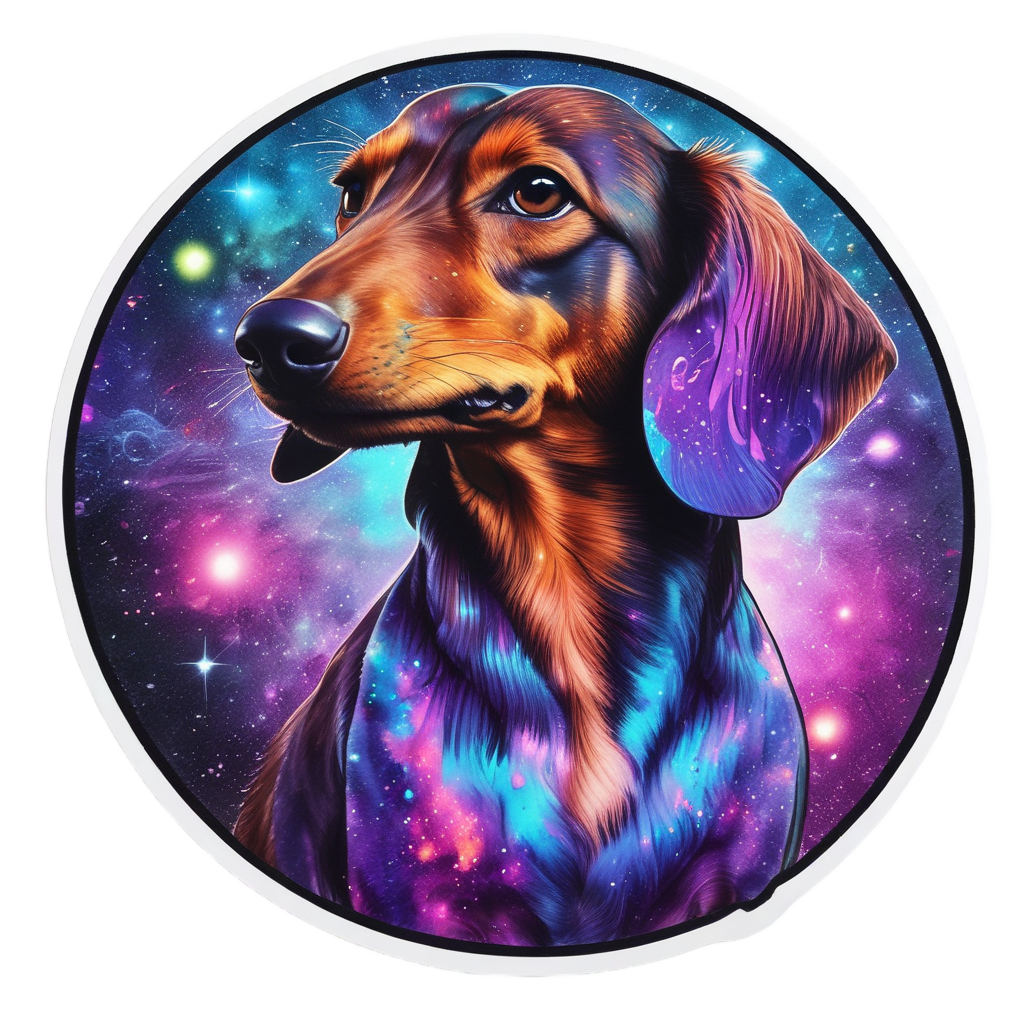 Galaxy Weiner Dream — dogs stickers