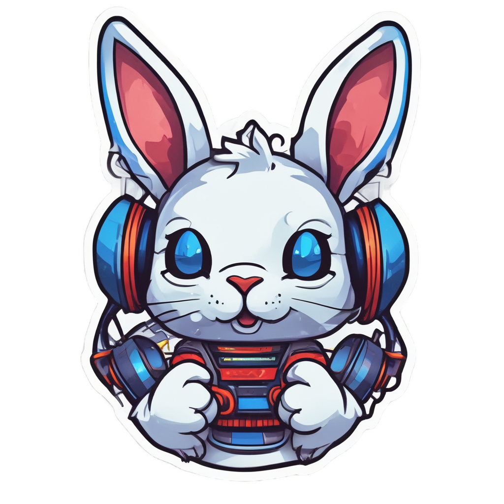 Gamer Bunny — gamer stickers
