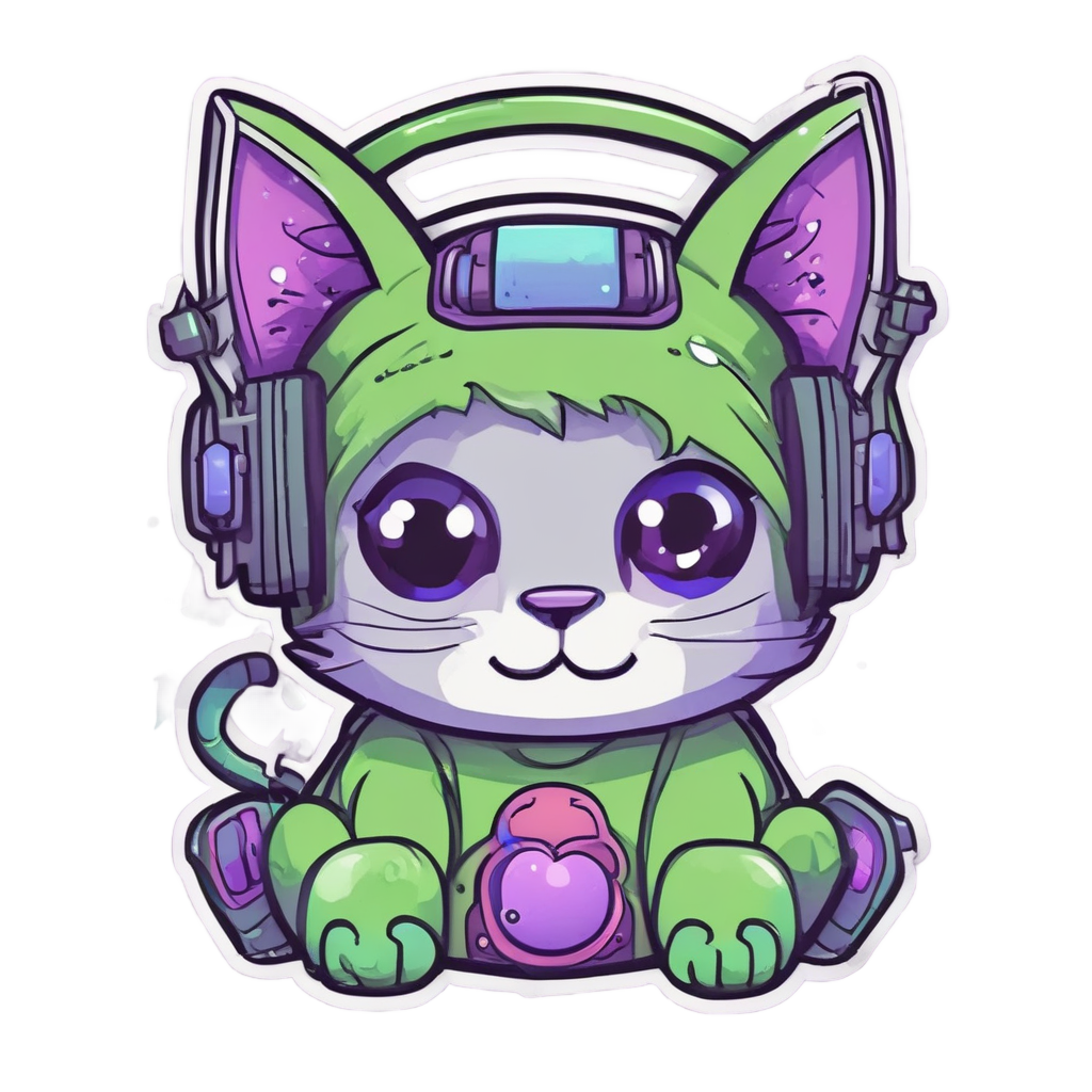 Gamer Cat Controller — gamer stickers