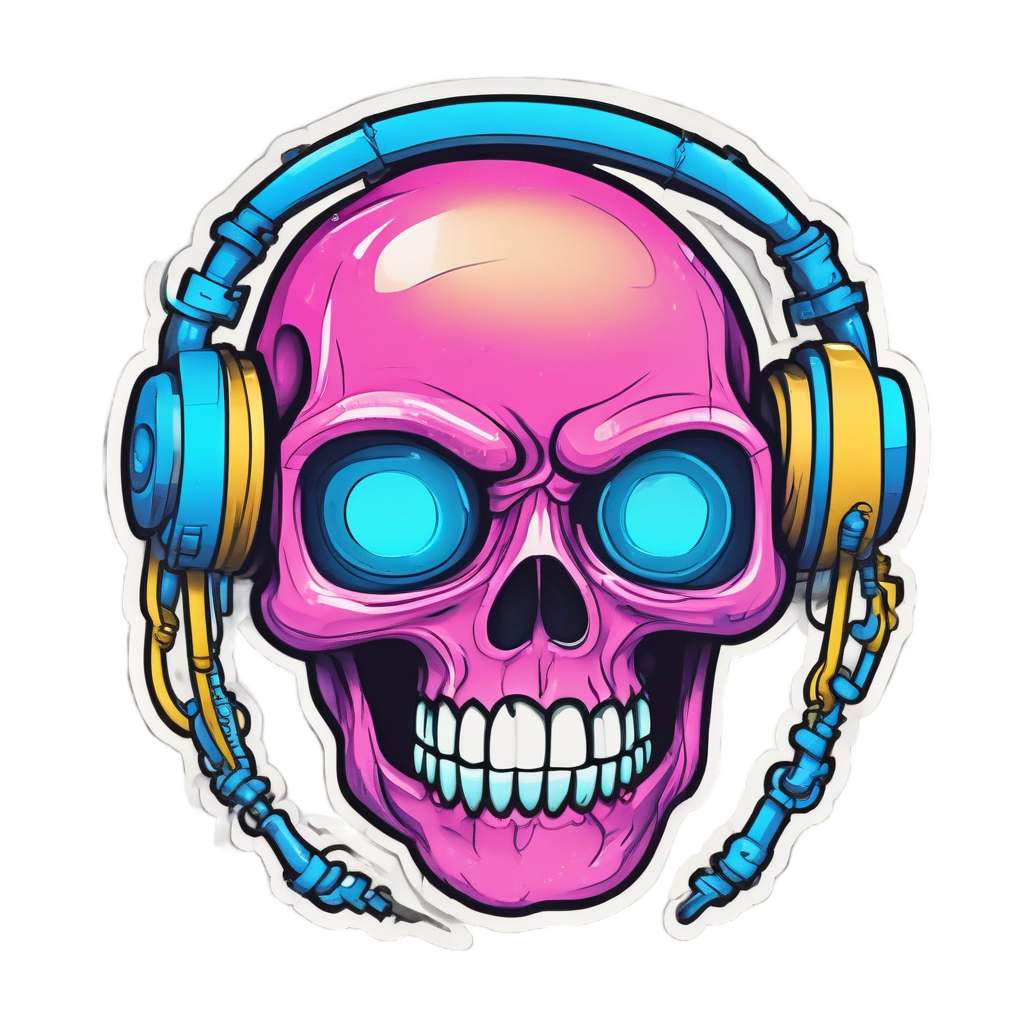 Gamer Chained Skull — gamer stickers