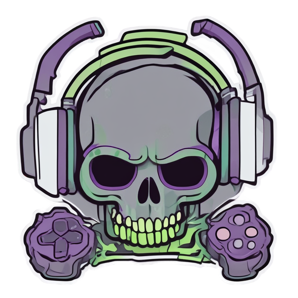 Gamer Circuit Skull — gamer stickers
