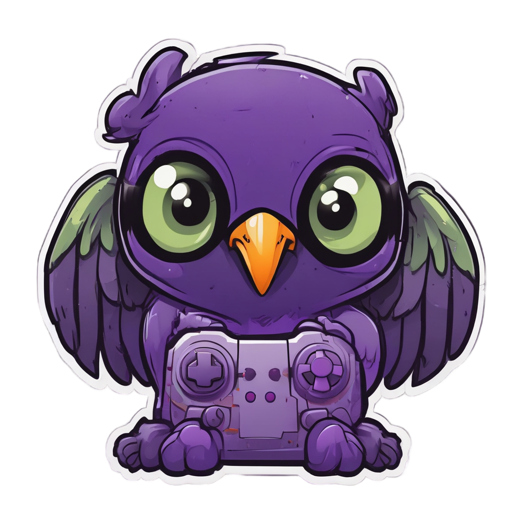 Gamer Controller Raven — gamer stickers