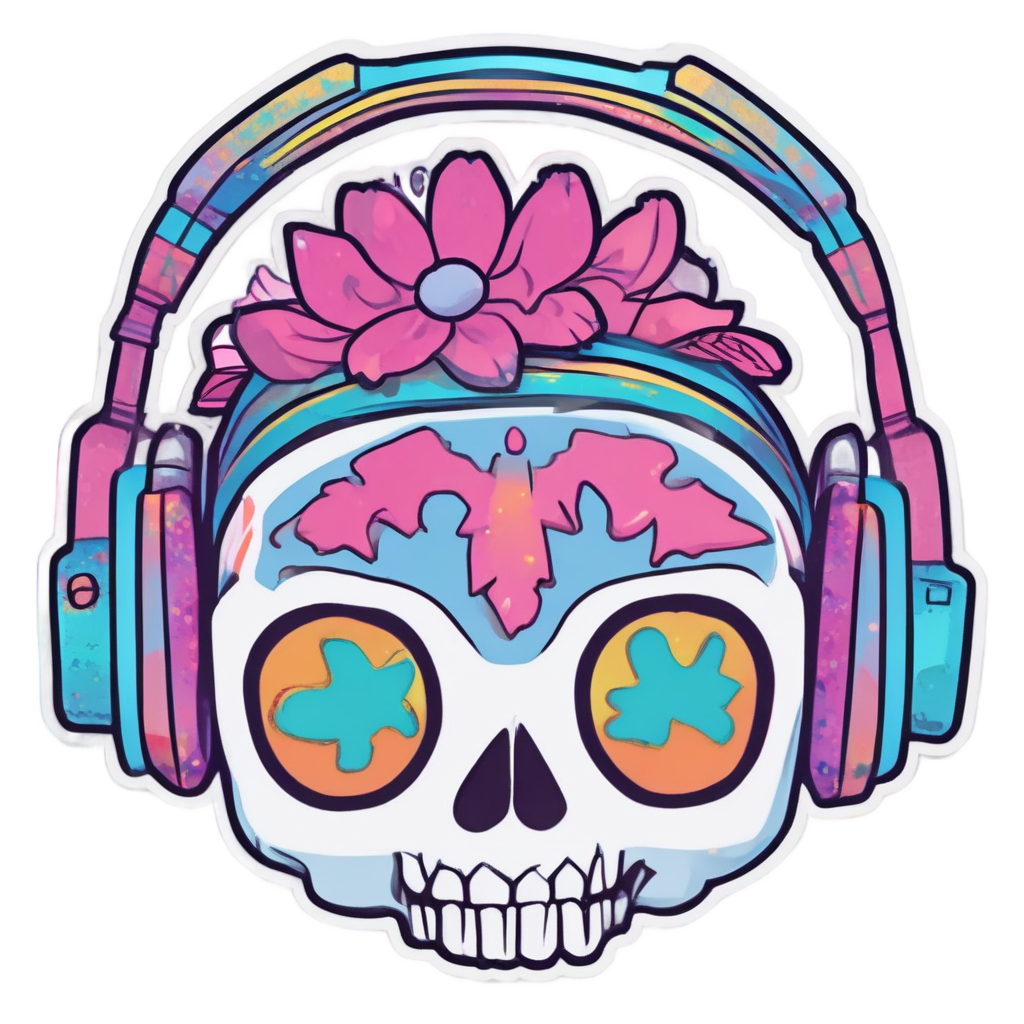 Gamer Daisy Skull — gamer stickers