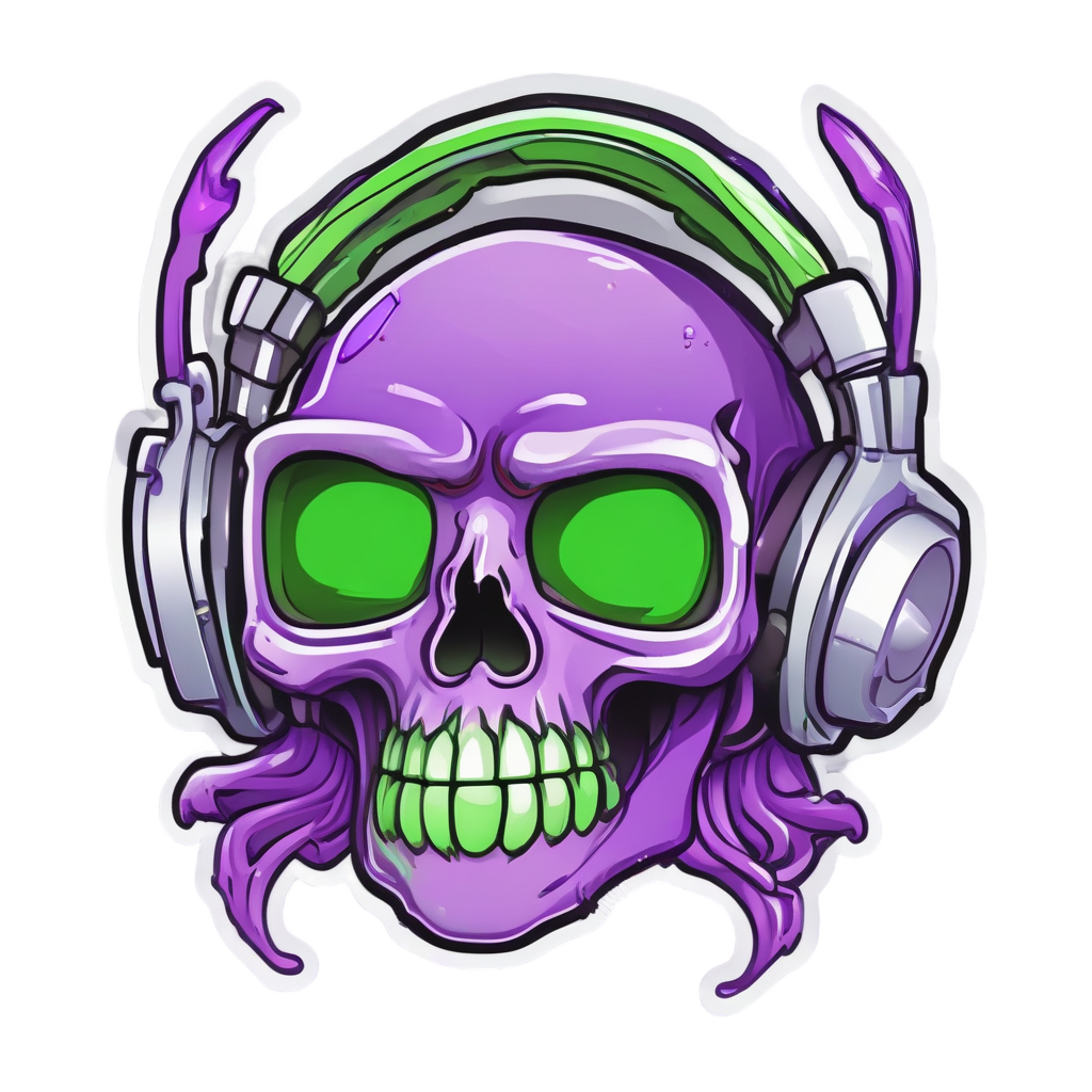 Gamer Flame Skull — gamer stickers