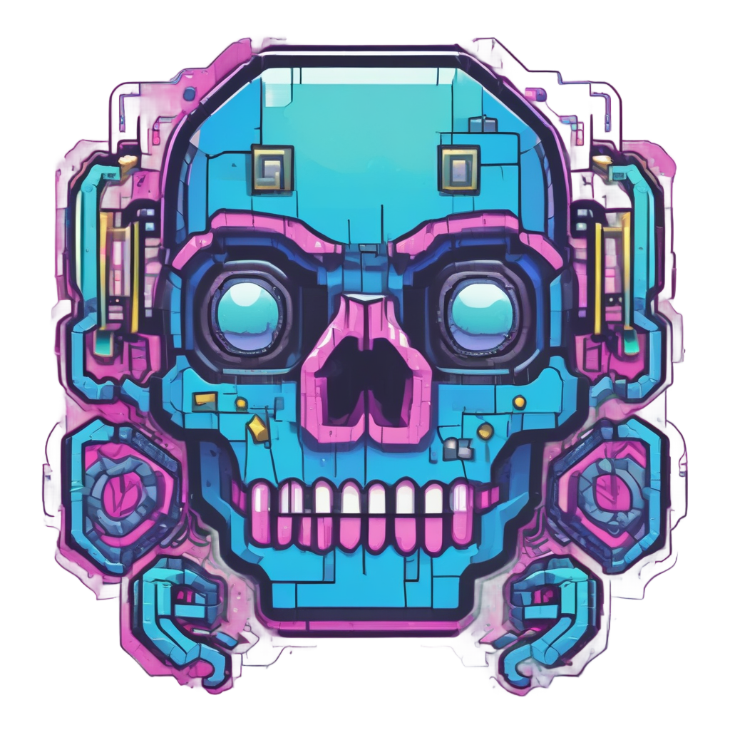 Gamer Geometric Skull — gamer stickers