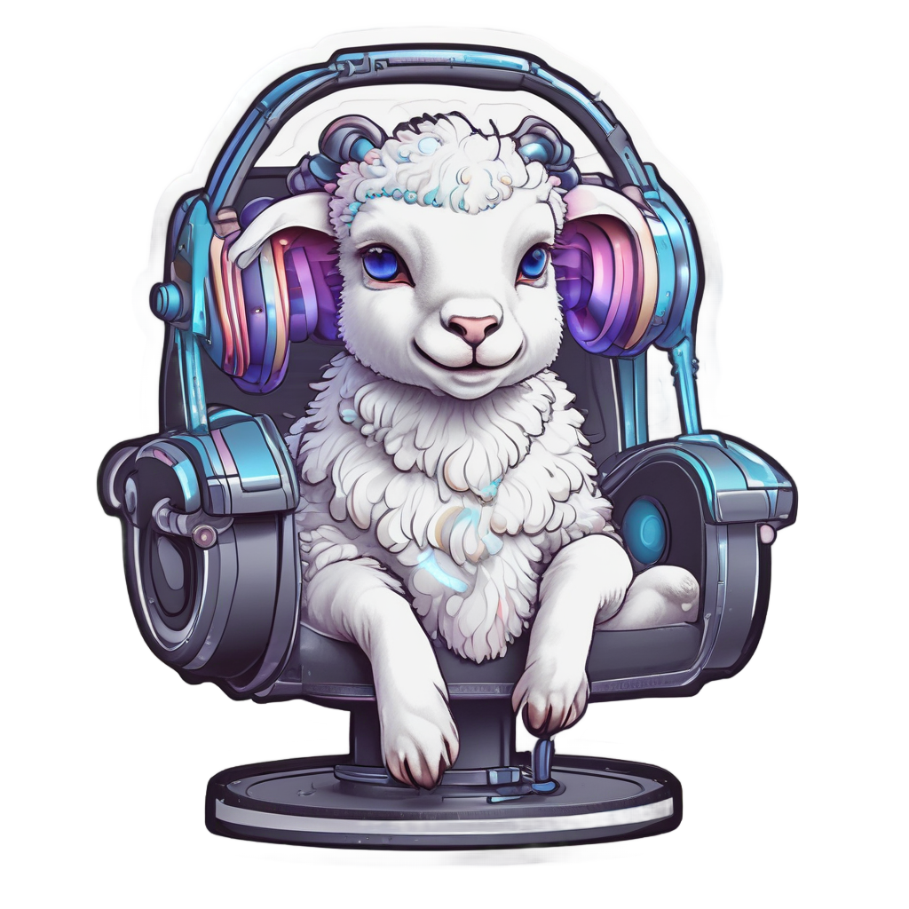 Gamer Holographic Lamb — gamer stickers