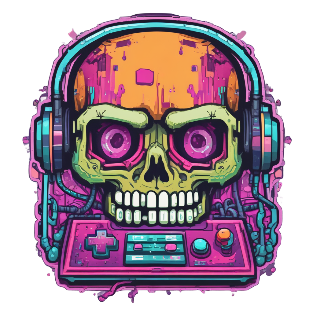 Gamer Molten Skull Joy — gamer stickers