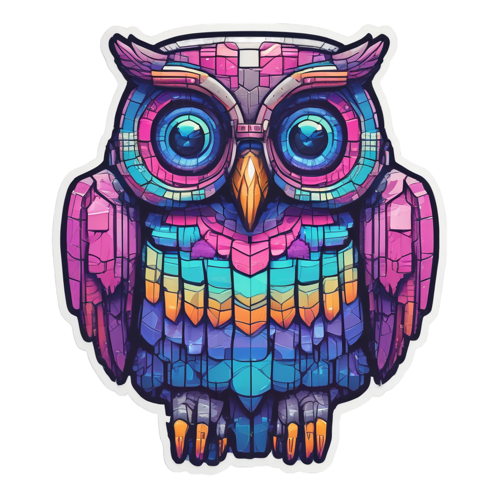 Gamer Pixel Owl — gamer stickers