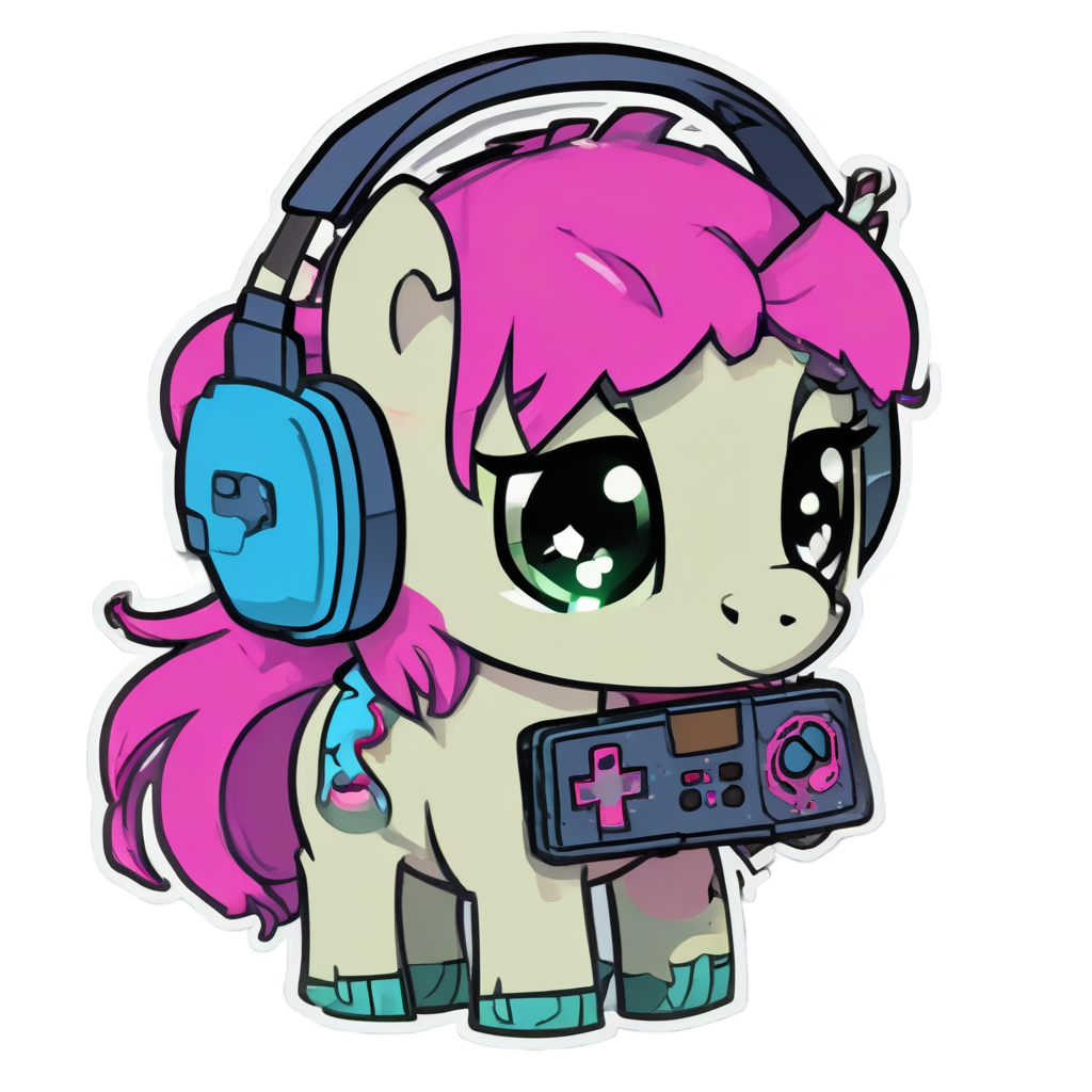 Gamer Pixel Pony — gamer stickers