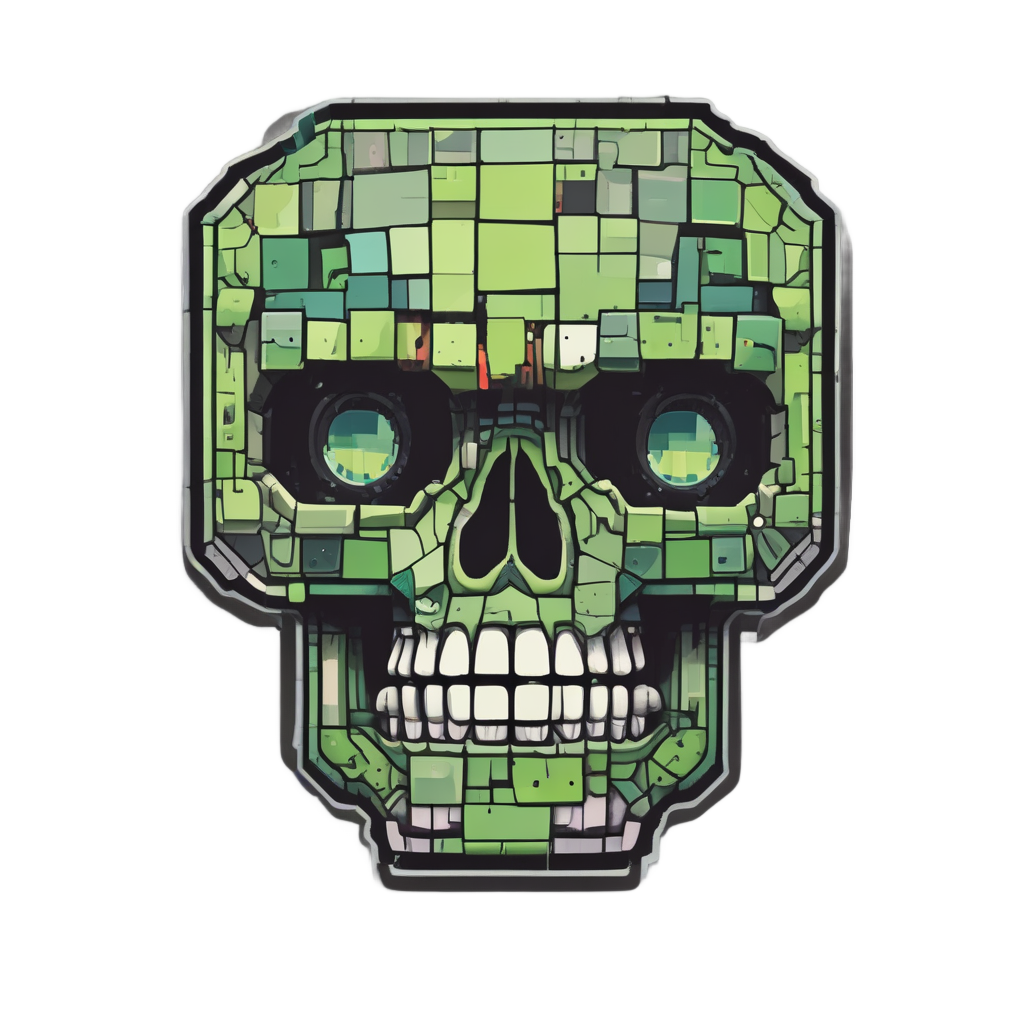 Gamer Pixel Skull — gamer stickers