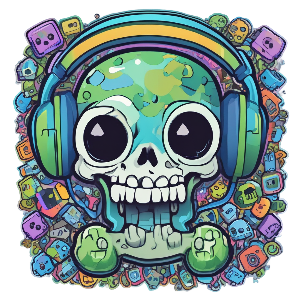 Gamer Skull Camo — tactical & outdoor stickers