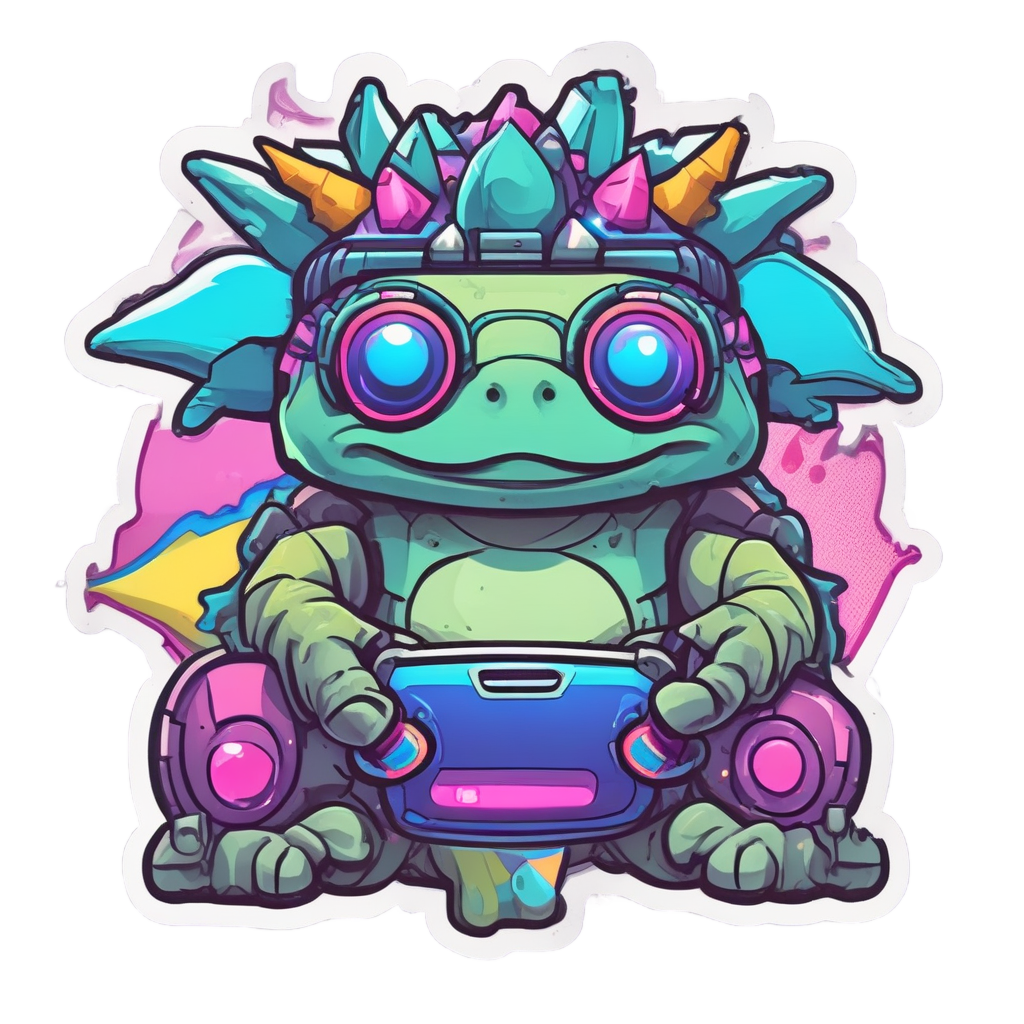 Gamer Stegosaurus Controller — dinosaurs stickers