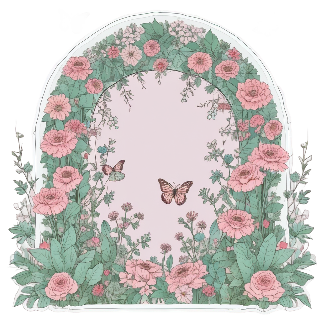 Garden Bloom Arch — boho nursery stickers