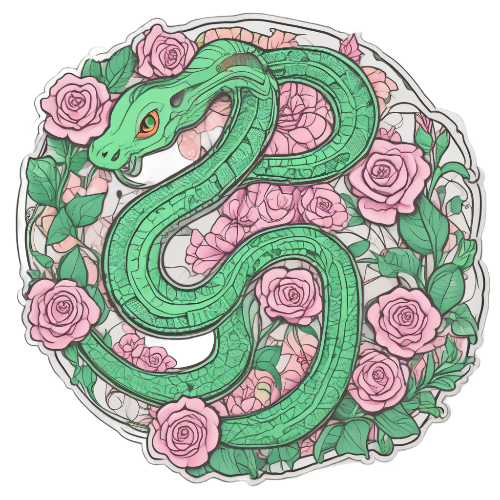 Garden Guardian Serpent — reptiles stickers