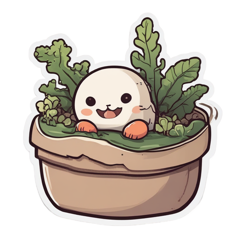 Gardener Gunkan Bloom — cute food stickers