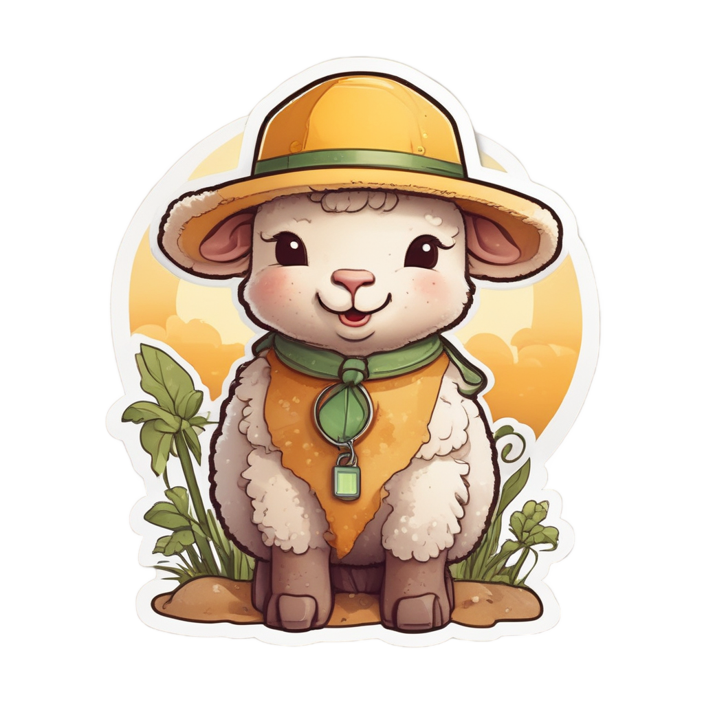 Gardener's Little Lamb — farm nursery stickers
