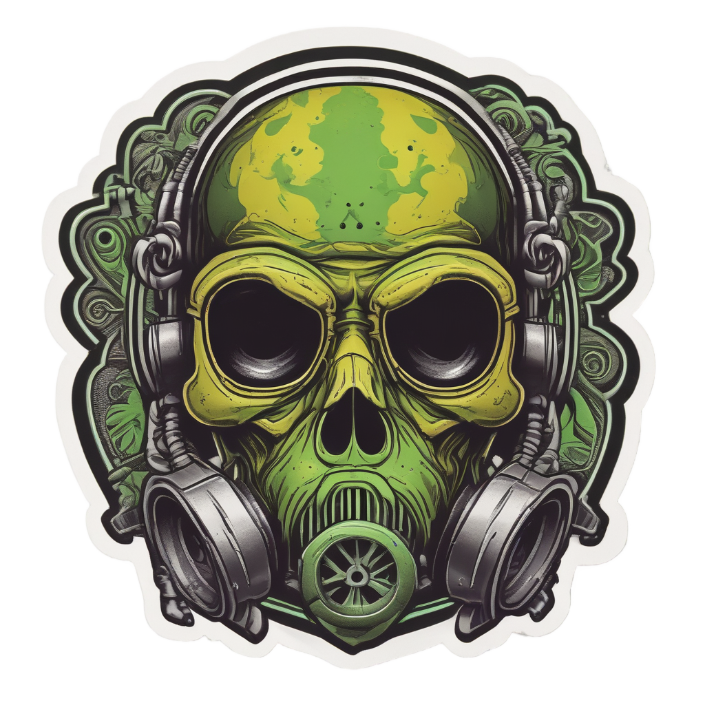 Gas Mask Skull — skull & crossbones stickers