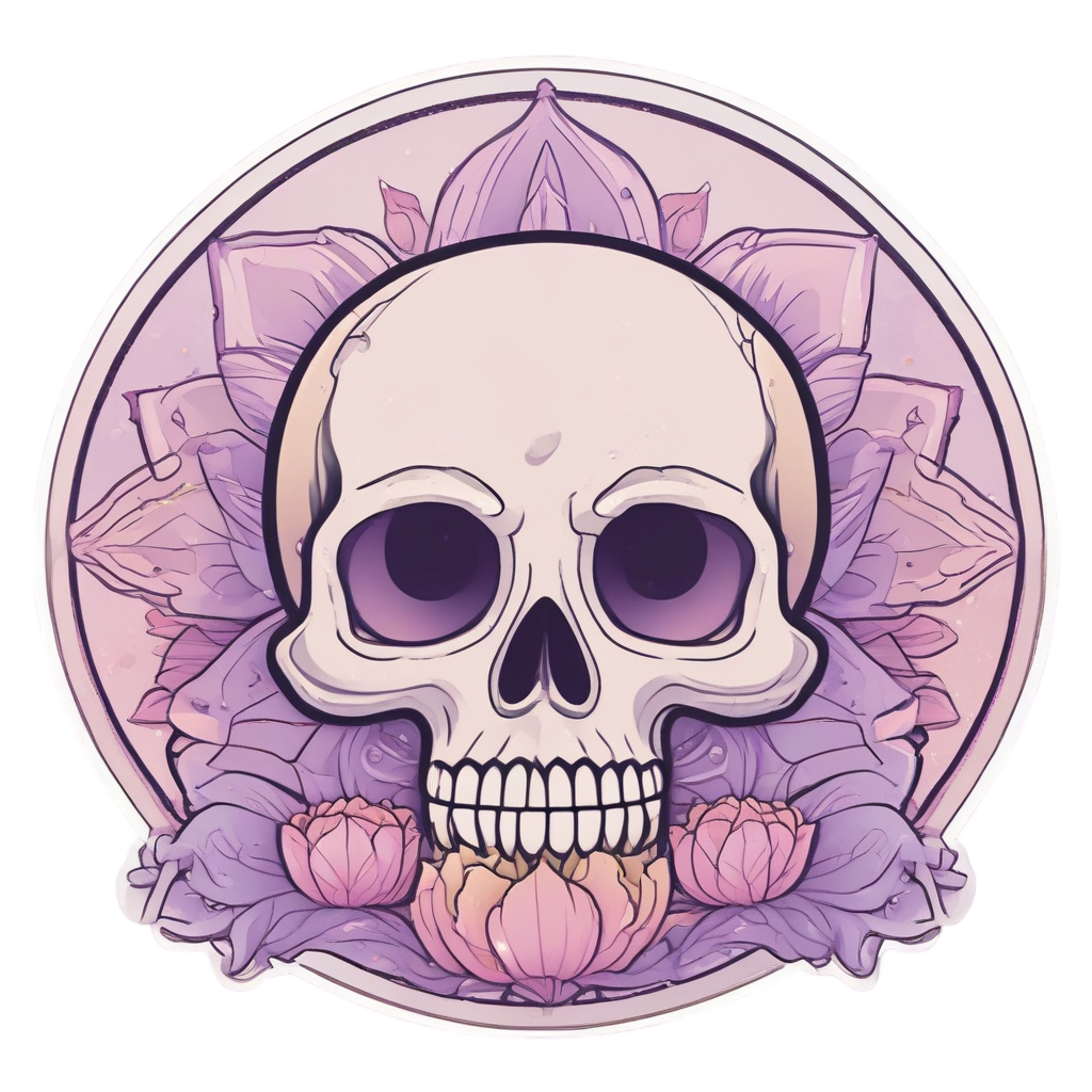 Gentle Guru Skull — mystical skull stickers