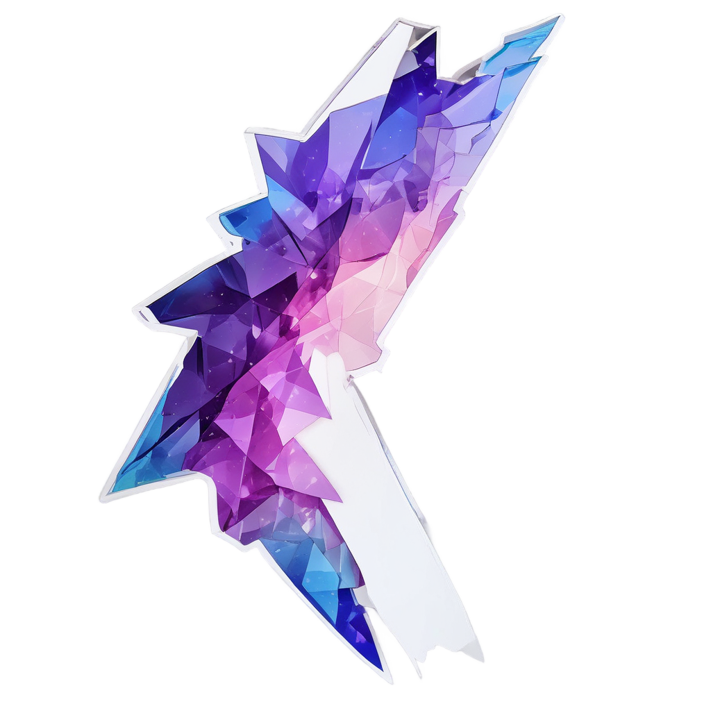 Geometric Bolt Crystal — geometric stickers