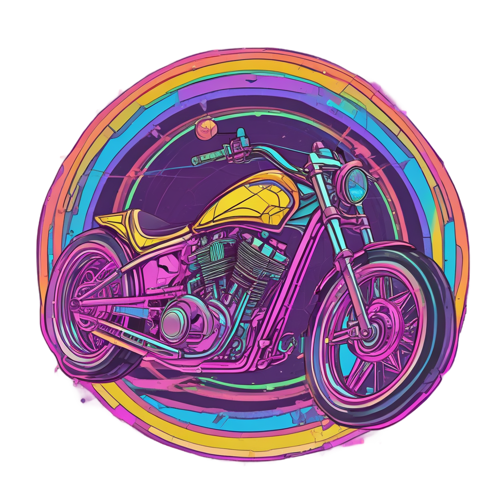 Geometric Chopper Lowrider — geometric stickers