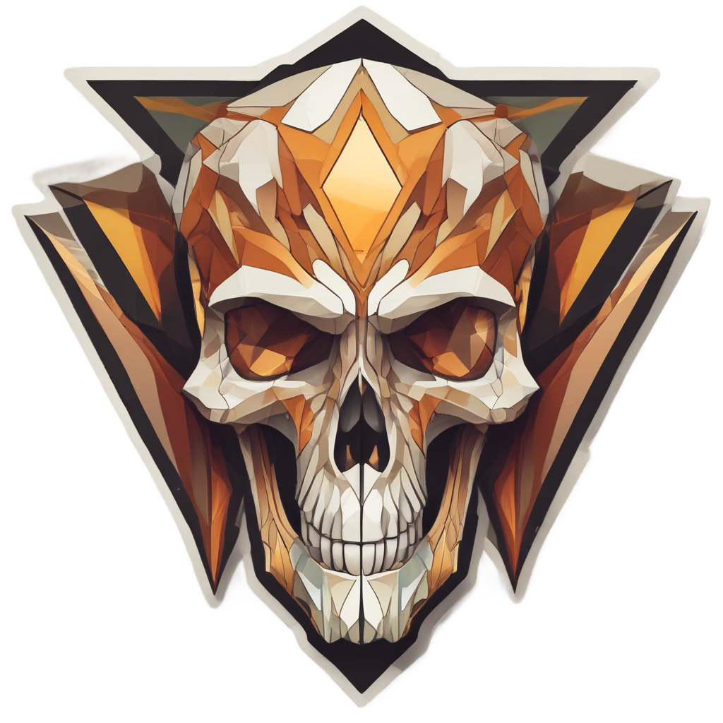 Geometric Fire Mosaic — geometric stickers
