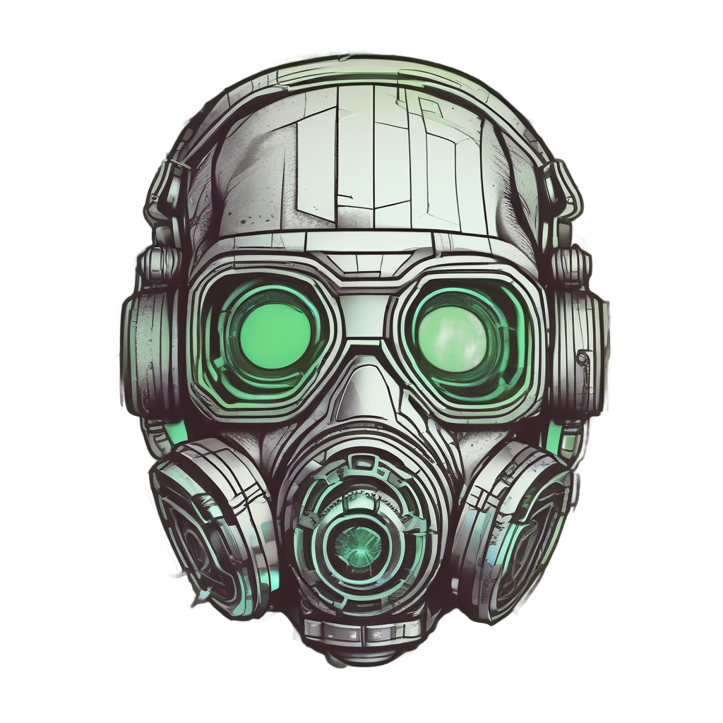 Geometric Hex Gas Mask — gas mask stickers