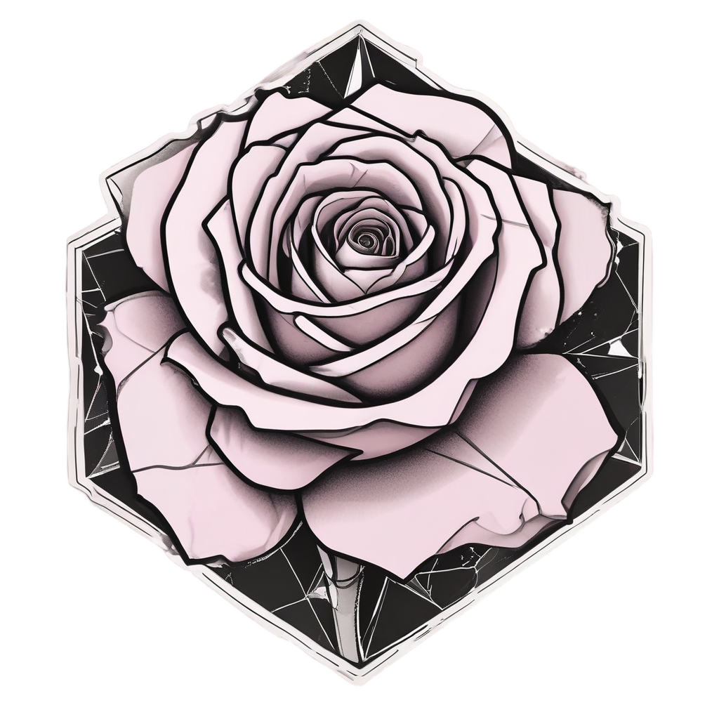 Geometric Rose Fragment — geometric stickers