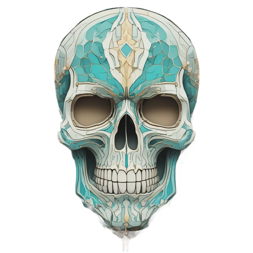 Geometric Skull Chain Puzzle — geometric stickers