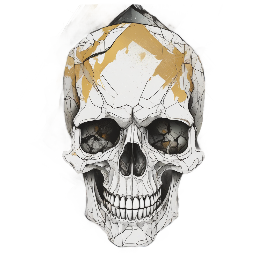 Geometric Skull Shattered — geometric stickers
