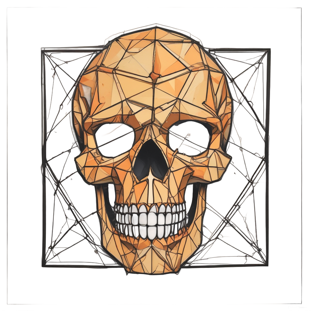 Geometric Triangle Skull — geometric stickers