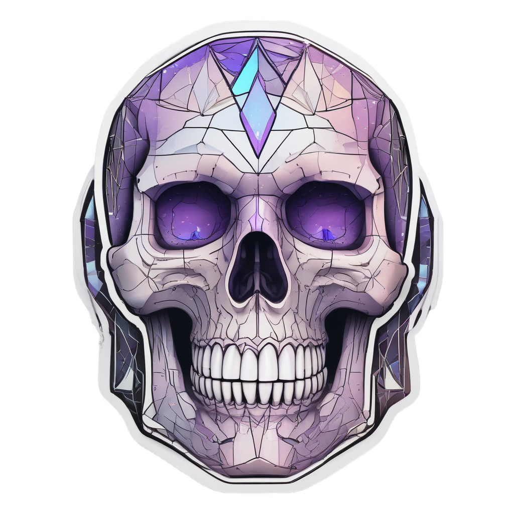 Geometric Void — boho skull stickers