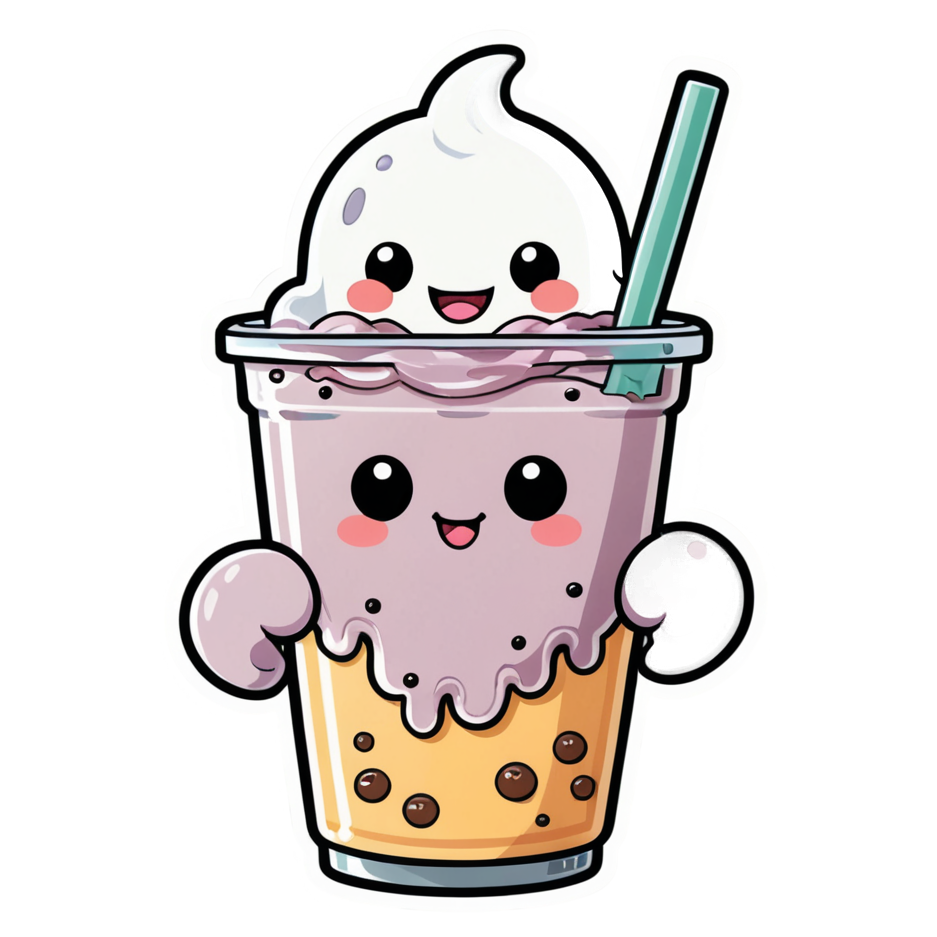 Boba Ghost (kawaii) — ghost stickers