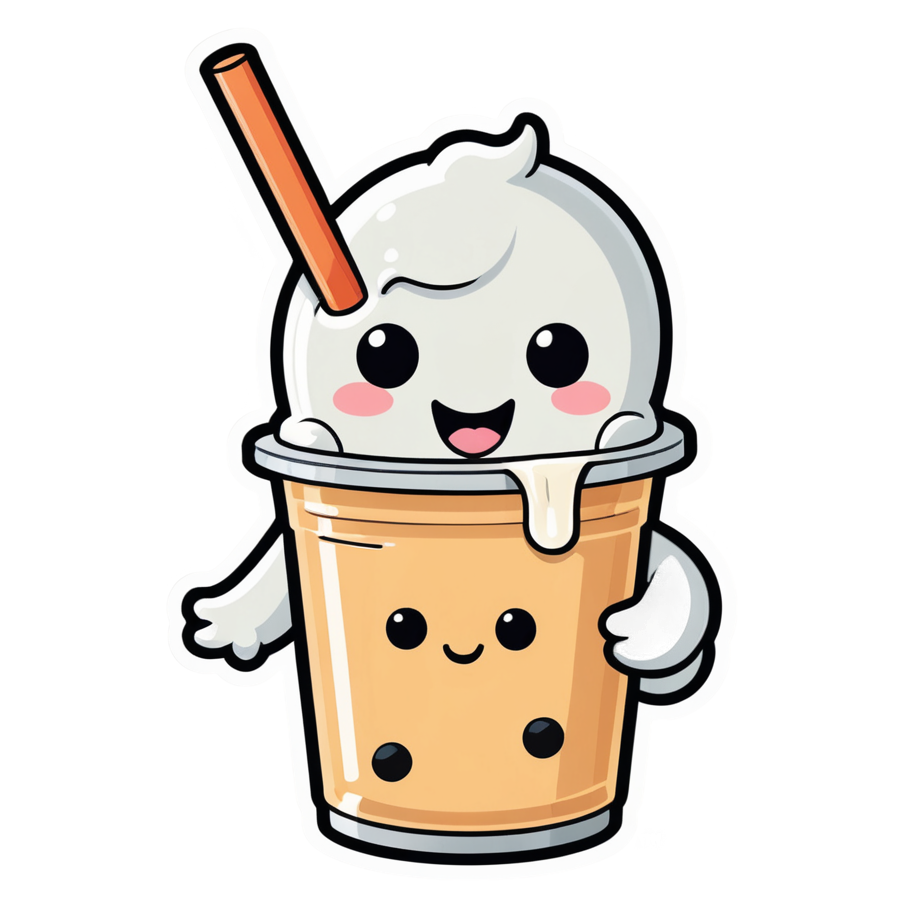 Boba Ghost (lineart) — ghost stickers