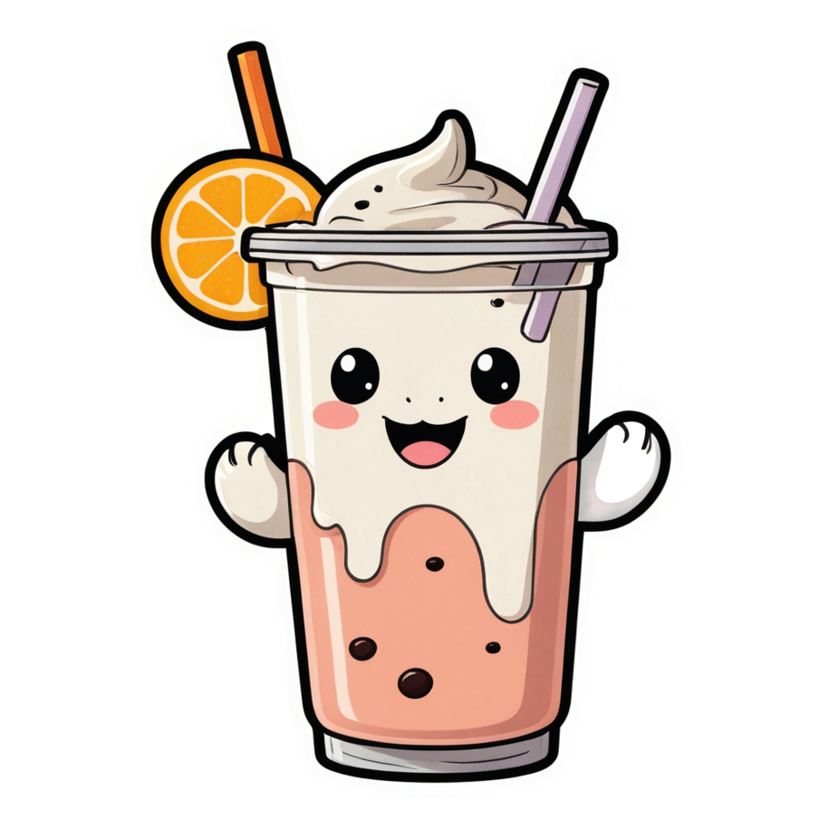 Boba Ghost (retro) — ghost stickers