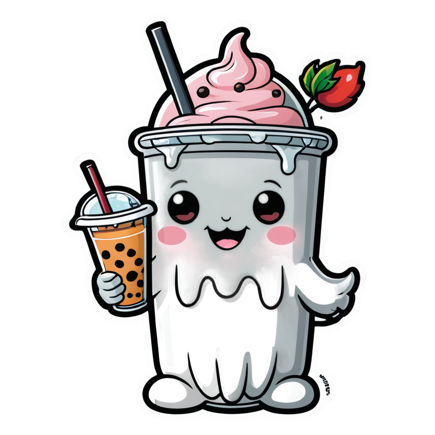 Boba Ghost (tattoo) — ghost stickers