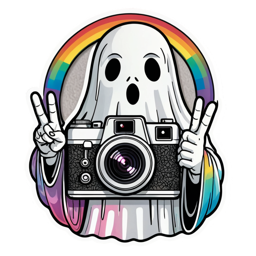 Polaroid Ghost (holographic) — ghost stickers