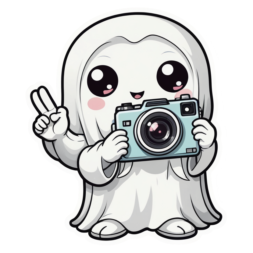 Polaroid Ghost (kawaii) — ghost stickers