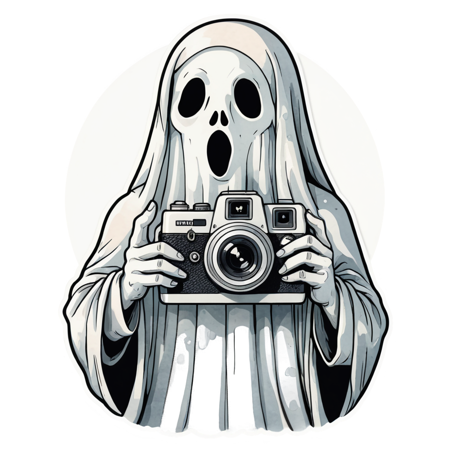 Polaroid Ghost (watercolor) — ghost stickers