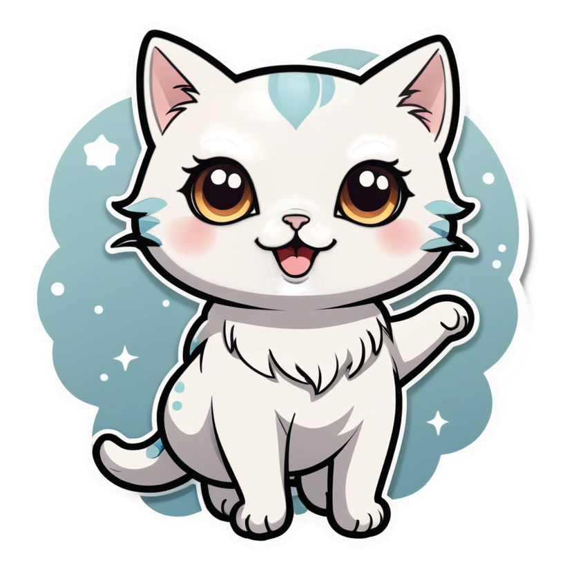 Ghost Cat (kawaii) — cat stickers