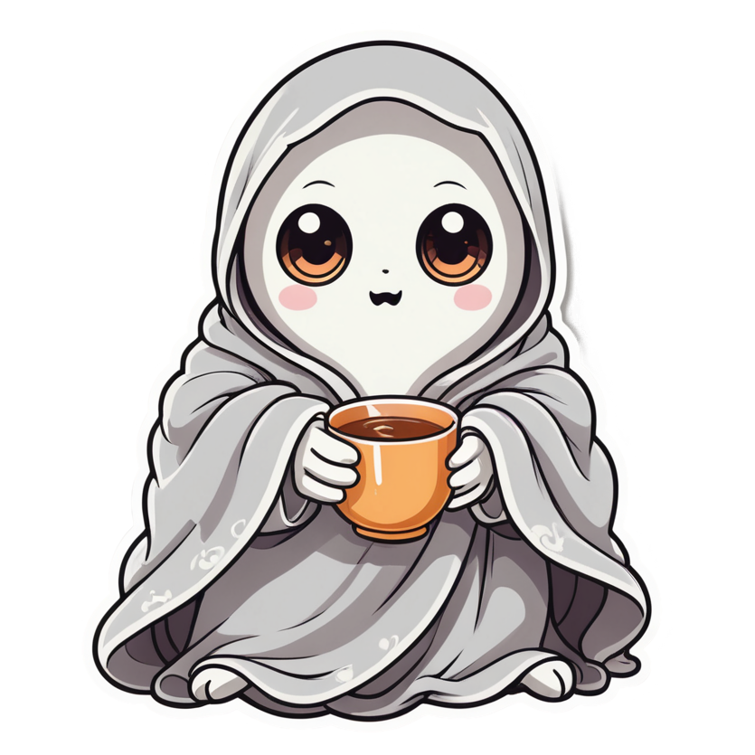 Cozy Ghost (kawaii) — ghost stickers