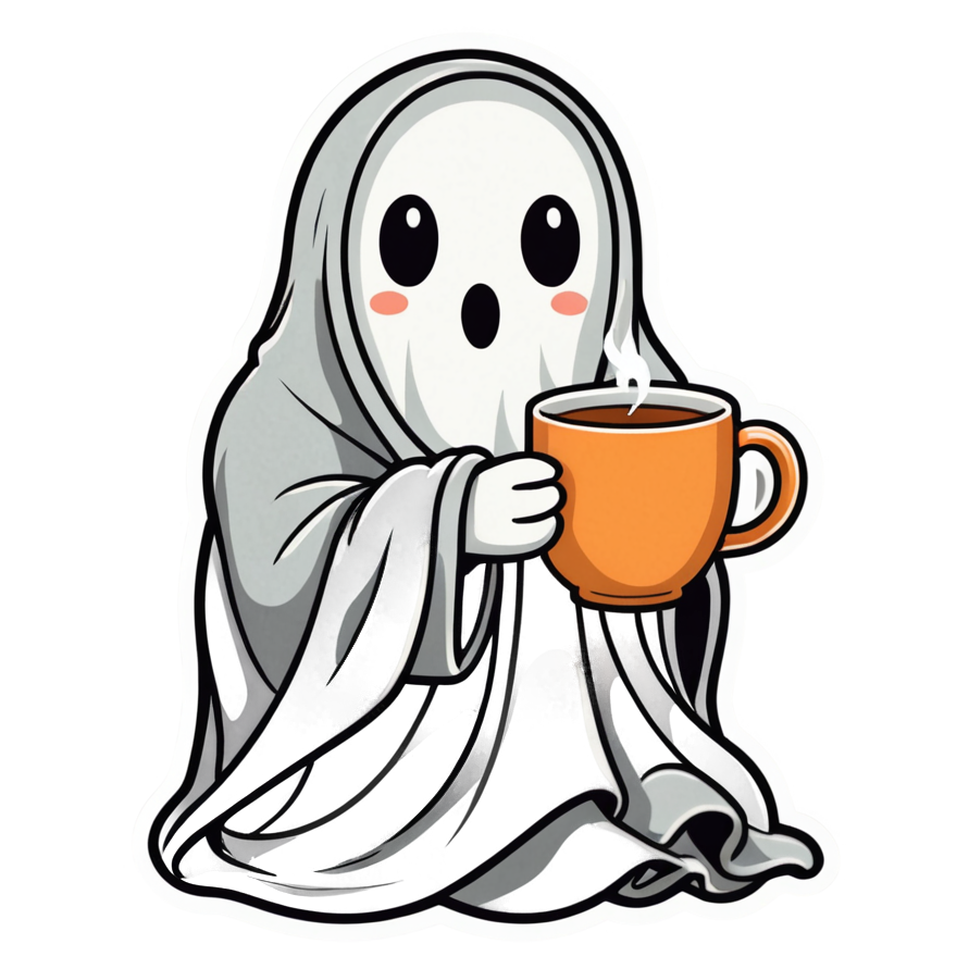 Cozy Ghost (lineart) — ghost stickers
