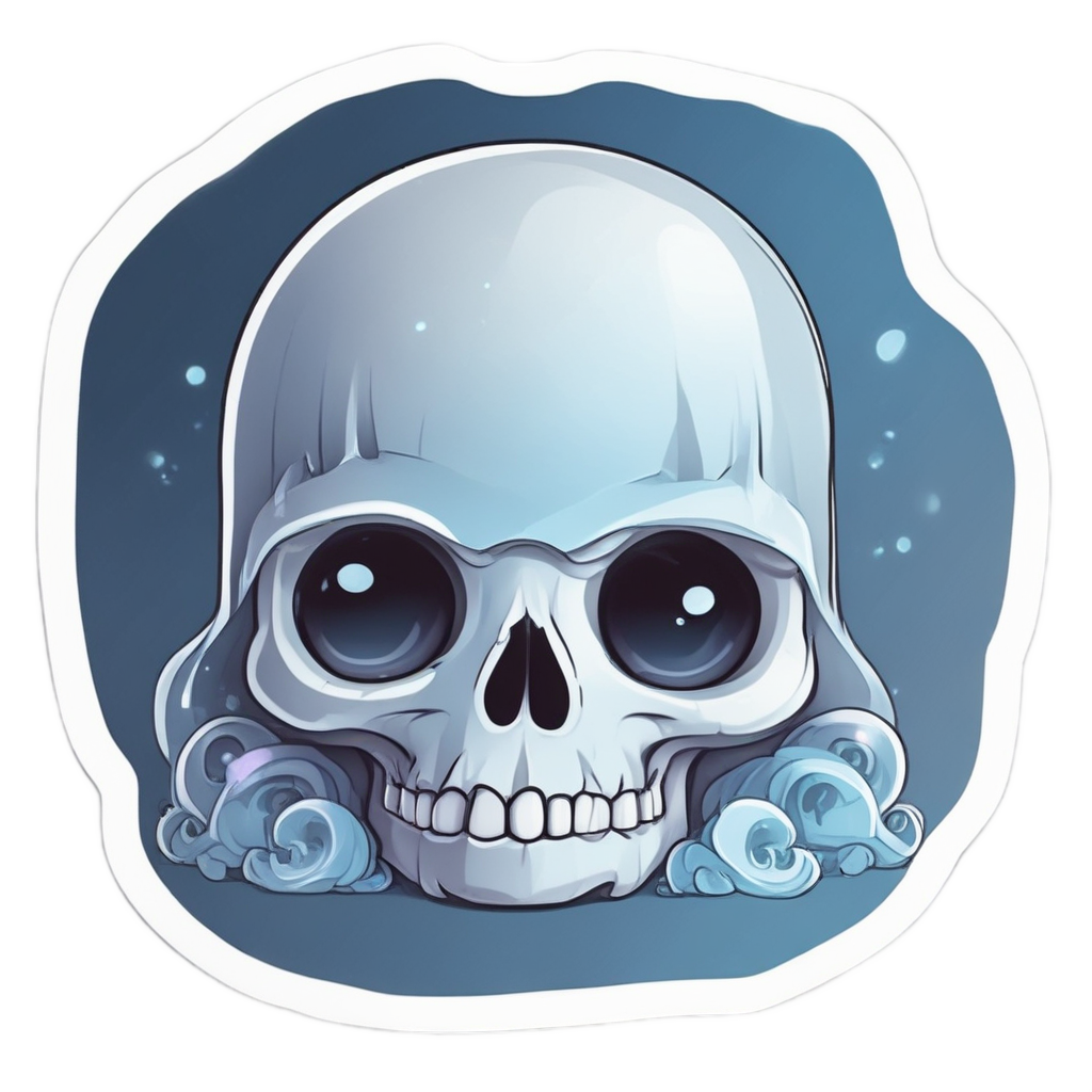 Ghost Crystal Skull — ghost stickers
